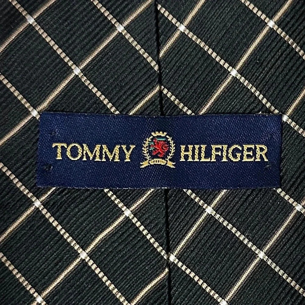 Vintage Plaid Tommy Hilfiger Neck Tie - Picture 3 of 3